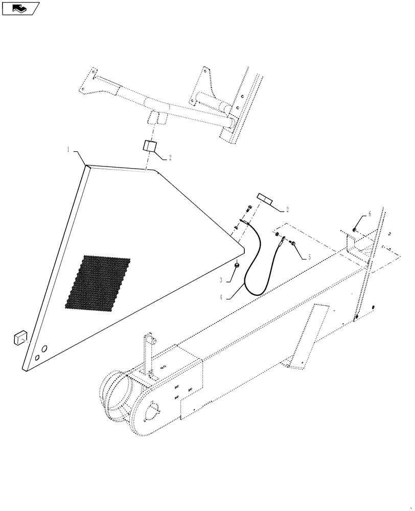 Схема запчастей Case IH 6130 - (74.130.23) - SHIELD ASSEMBLY, RIGHT HAND REAR (74) - CLEANING