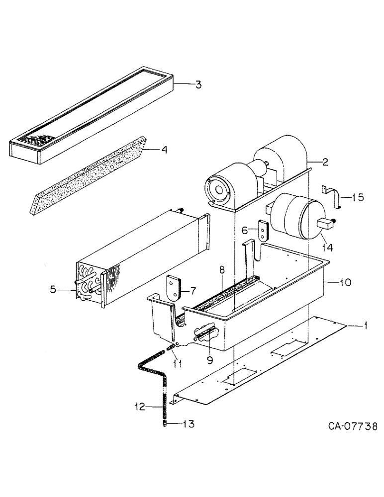 Схема запчастей Case IH 1586 - (13-45) - SUPERSTRUCTURE, EVAPORATOR-HEATER CORE, BLOWER AND RELATED PARTS, CABS WITH S/N 107807 AND ABOVE (05) - SUPERSTRUCTURE