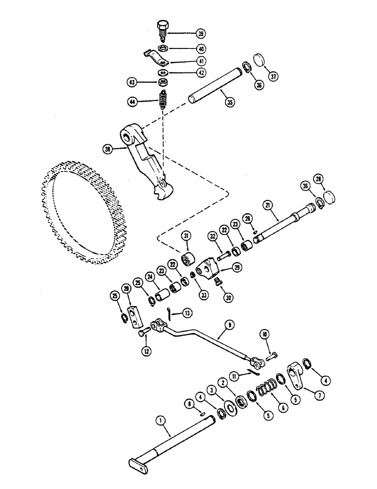 Схема запчастей Case IH 2390 - (6-198) - DIFFERENTIAL, PARK LOCK (06) - POWER TRAIN