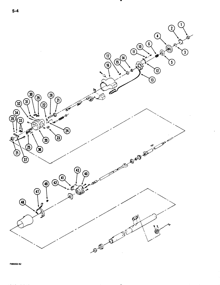 Схема запчастей Case IH 9130 - (5-04) - STEERING COLUMN ASSEMBLY (05) - STEERING