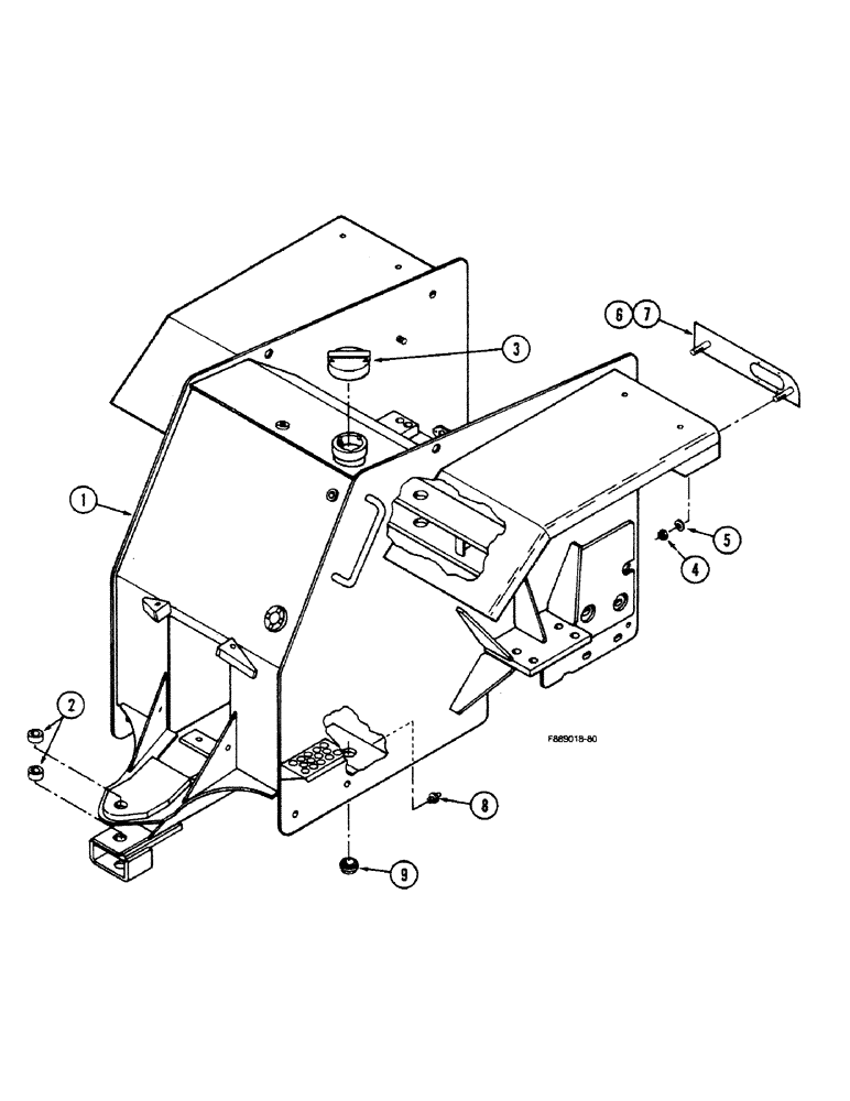 Схема запчастей Case IH 9150 - (9-026) - REAR FRAME (09) - CHASSIS/ATTACHMENTS