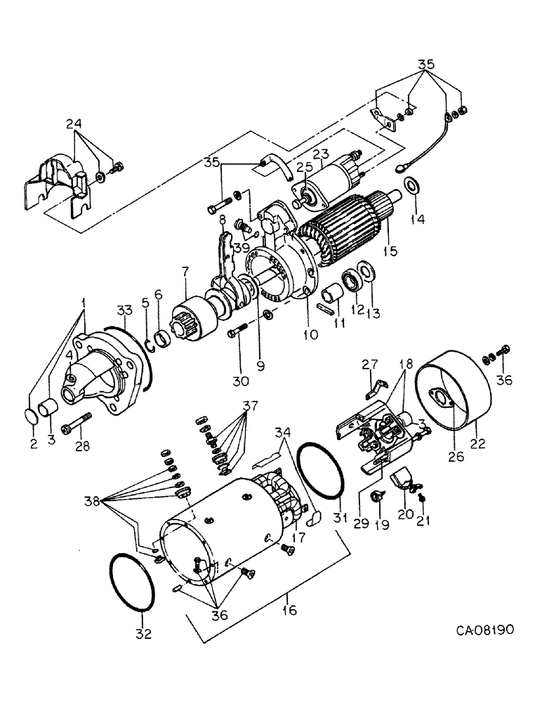 Схема запчастей Case IH 5488 - (08-04) - ELECTRICAL, CRANKING MOTOR, NIPPON DENSO (06) - ELECTRICAL