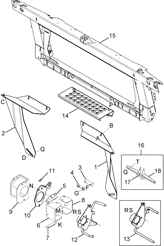 Схема запчастей Case IH 2052 - (09-51) - COMBINE ADAPTER COMPLETION PARTS - CASE 2100/2300 SERIES COMBINES (03) - CHASSIS/MOUNTED EQUIPMENT