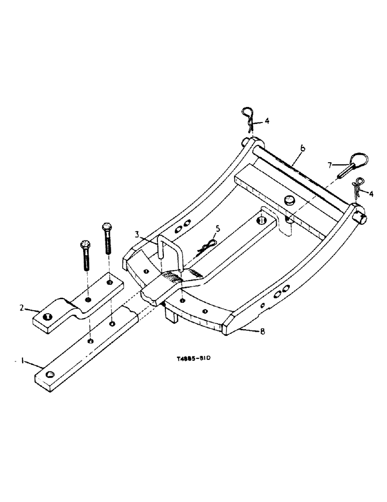 Схема запчастей Case IH 444 - (6-04) - DRAWBAR ATTACHMENT, KEY TO UNITS. (09) - CHASSIS