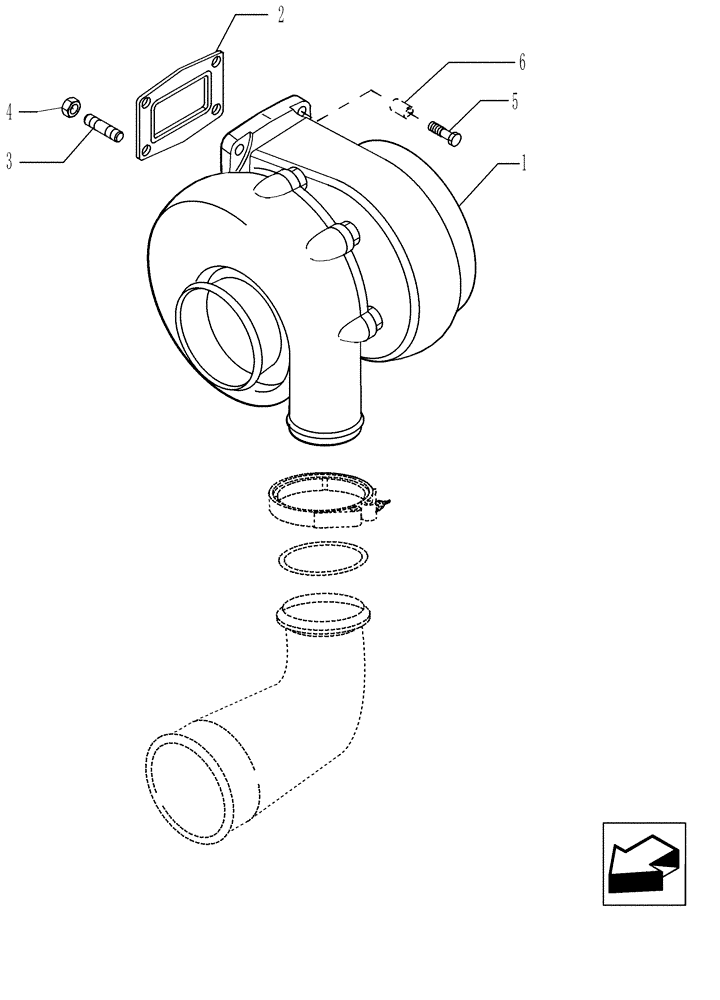 Схема запчастей Case IH STX380 - (02-41) - TURBOCHARGER MOUINTING, STX & STEIGER 380 / 430 (02) - ENGINE