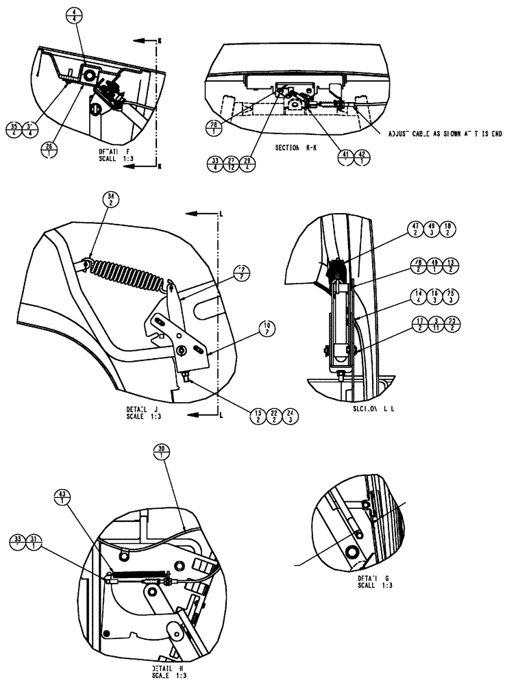 Схема запчастей Case IH TITAN 4520 - (04-022[03]) - HOOD ASSEMBLY, HOOD/GRILLE - SERIAL #22152 AND LATER Frame & Suspension