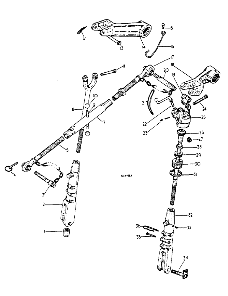 Схема запчастей Case IH 454 - (09-02) - THREE POINT HITCH (12) - FRAME