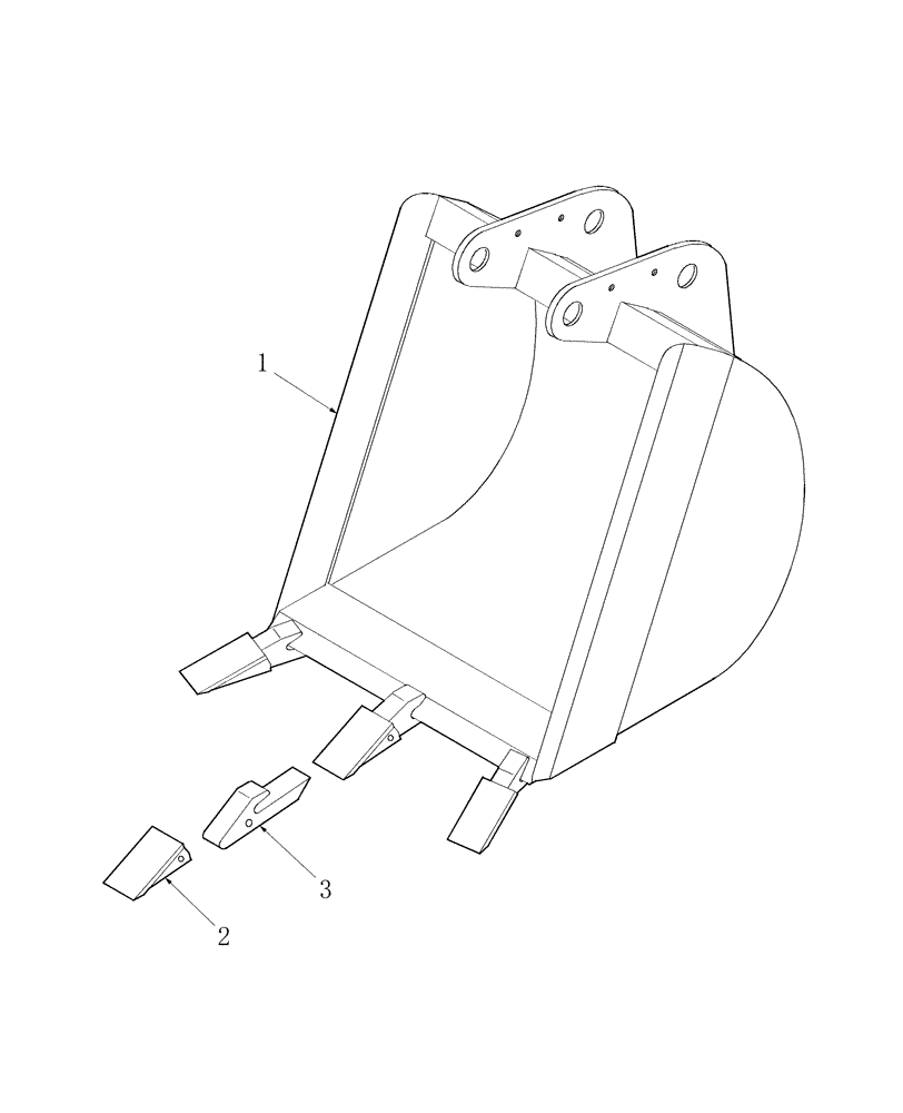 Схема запчастей Case IH 716392006 - (61) - STANDARD BUCKETS 