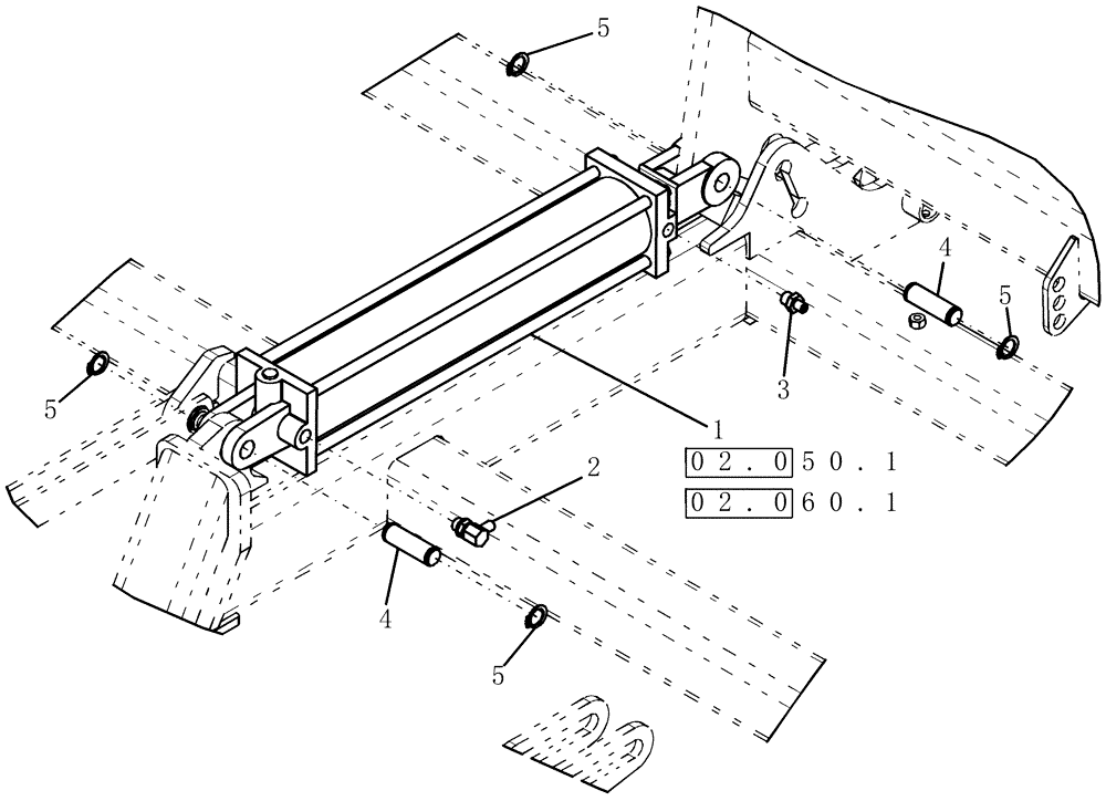 Схема запчастей Case IH ATX700 - (02.110.1) - CYLINDER, TOOLBAR (07) - HYDRAULICS