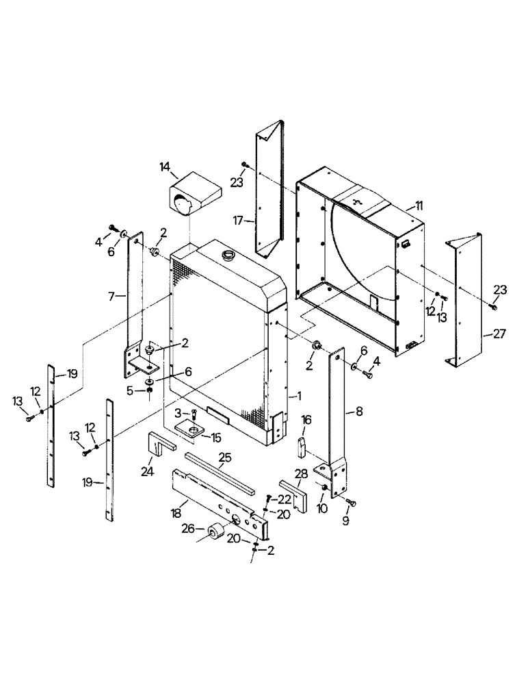 Схема запчастей Case IH STEIGER - (04-12) - RADIATOR MOUNTING (04) - Drive Train