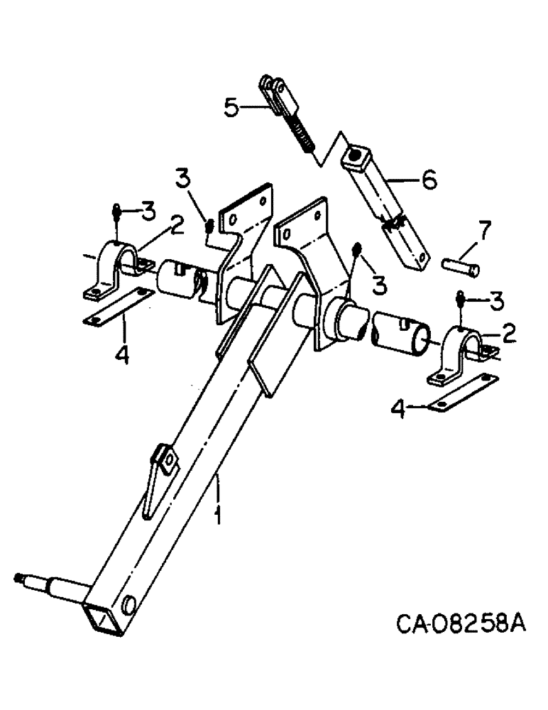 Схема запчастей Case IH 4600 - (A-09) - 4600 VIBRA SHANK, WING TYPE, WING FRAME ROCKSHAFT WITH DEPTH CONTROL SINGLE AXLE 