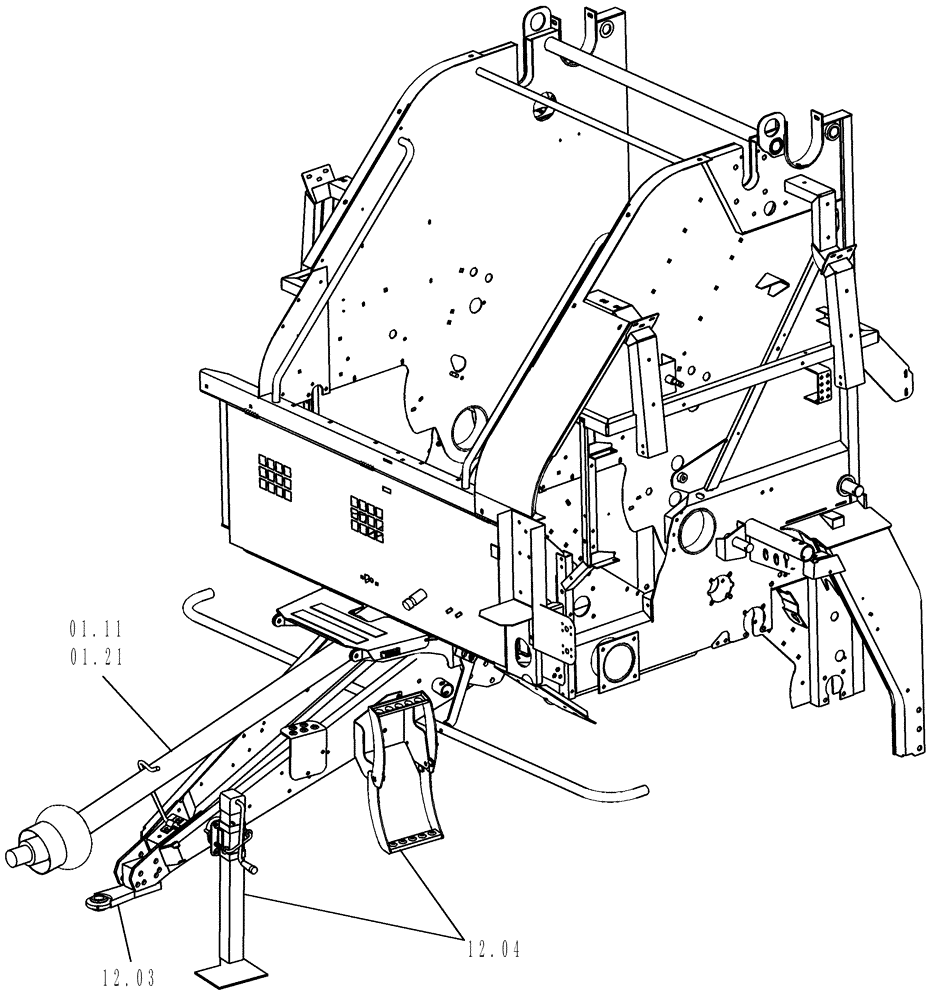 Схема запчастей Case IH RB564 - (SECTION 01[RB564]) - PICTORIAL INDEX, PTO DRIVE SHAFT (00) - GENERAL