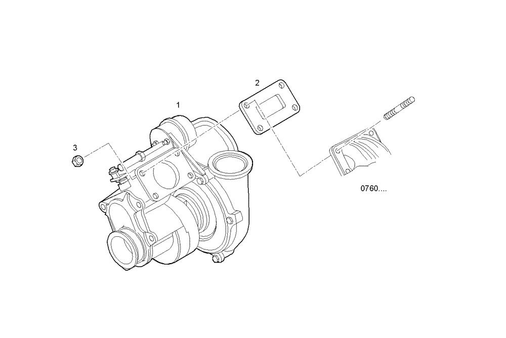 Схема запчастей Case IH F4GE0684C D600 - (2400.191) - TURBOCHARGER 