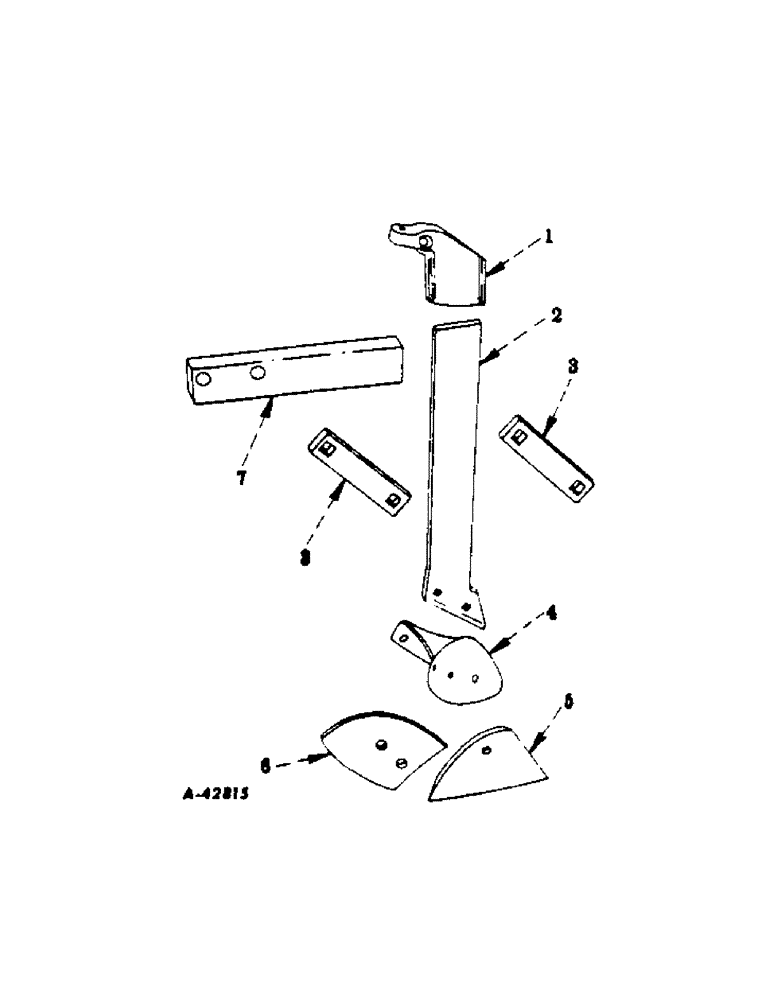 Схема запчастей Case IH 4-FTC43 - (B-08[A]) - STATIONARY JOINTERS, ONE PER FURROW 