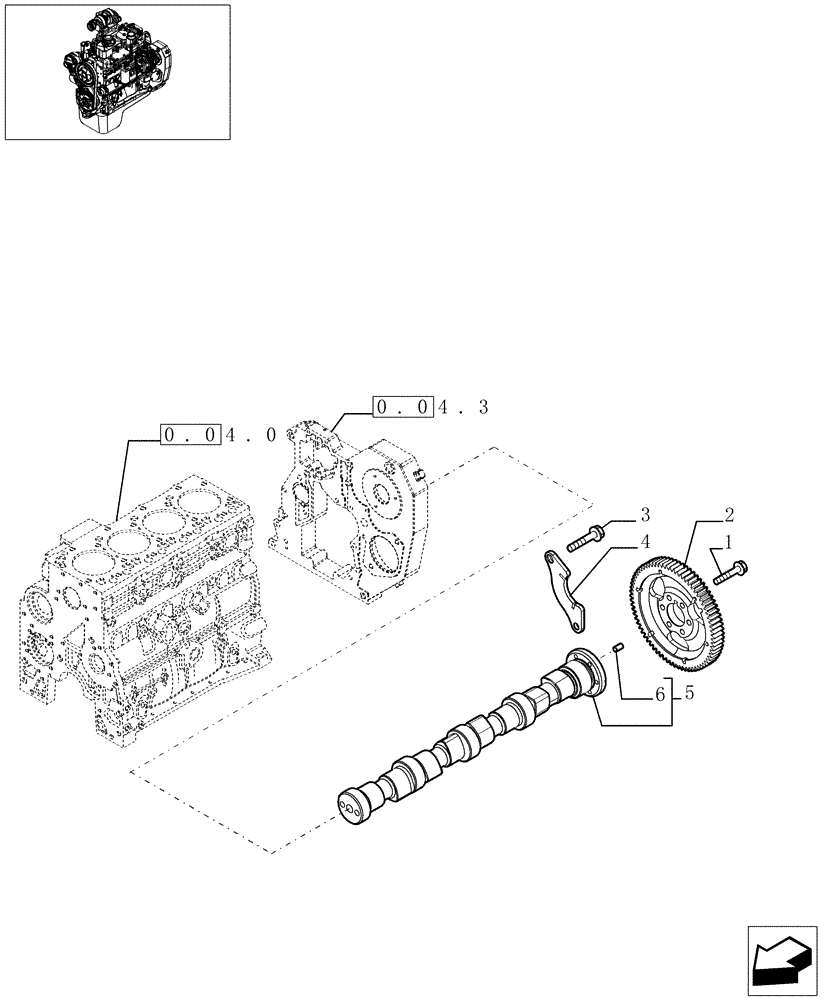 Схема запчастей Case IH F4GE0484C D601 - (0.12.0[01]) - CAMSHAFT - TIMING CONTROL (504053665) 