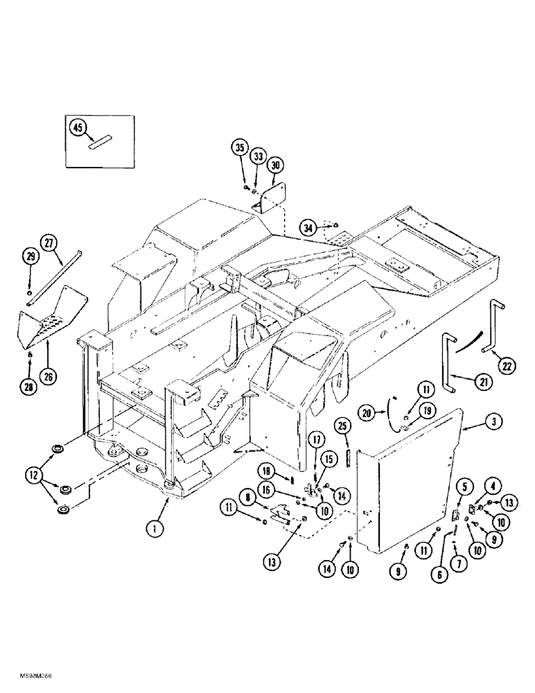 Схема запчастей Case IH 9390 - (9-024) - FRONT FRAME (09) - CHASSIS/ATTACHMENTS