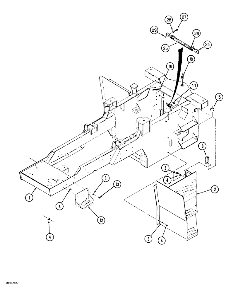 Схема запчастей Case IH 9310 - (9-016) - FRONT FRAME (09) - CHASSIS/ATTACHMENTS