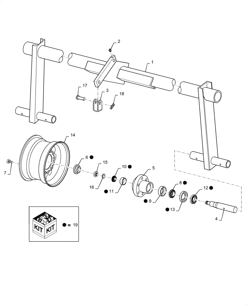 Схема запчастей Case IH 470 - (P-07) - WHEEL AXLE, HUB AND WHEEL 