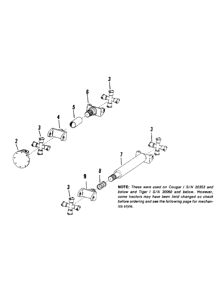 Схема запчастей Case IH STEIGER - (04-55) - DRIVESHAFTS, SPICER STYLE, SERIES I ONLY (04) - Drive Train