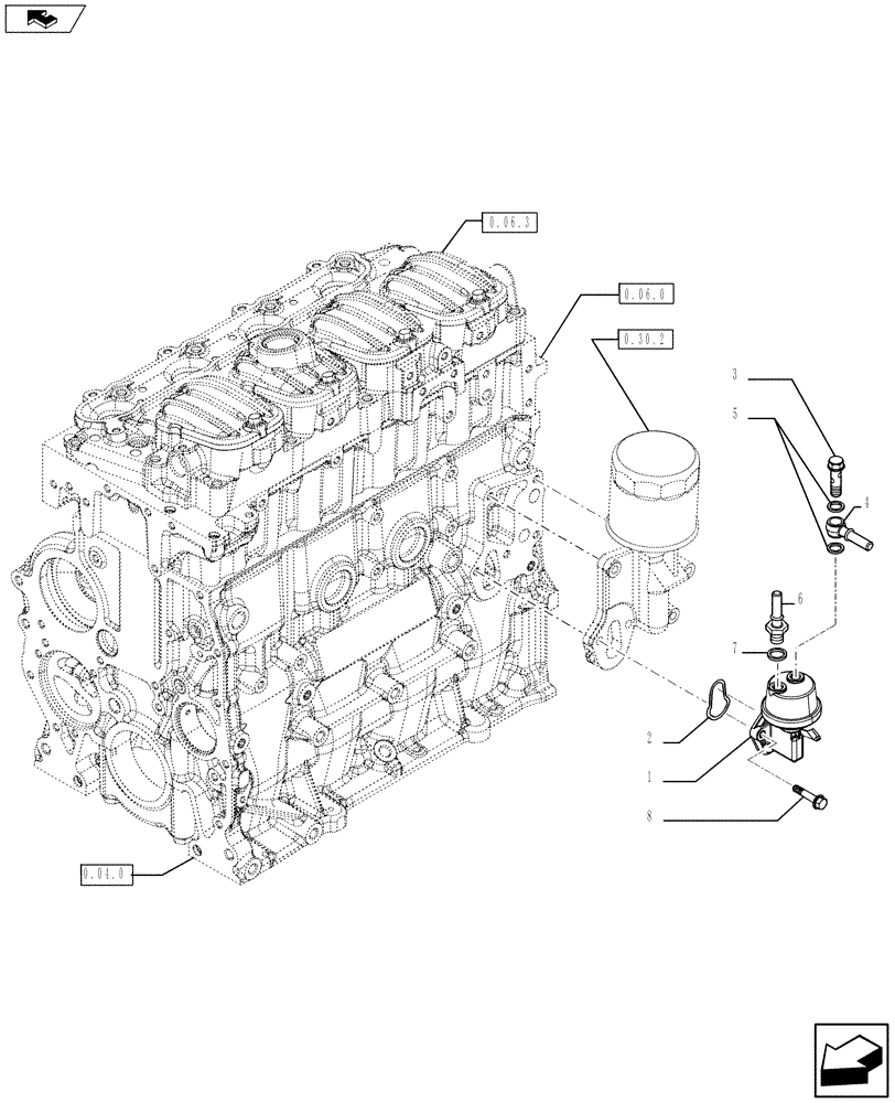 Схема запчастей Case IH F5AE5484C A001 - (0.20.1) - FUEL PUMP (10) - ENGINE