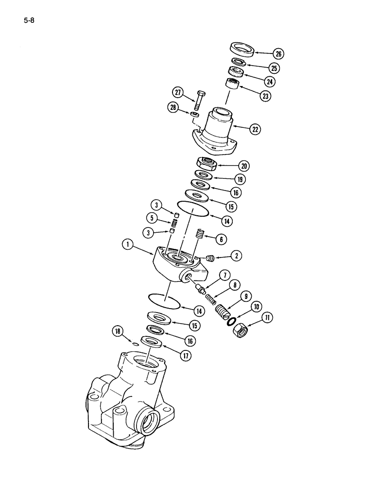 Схема запчастей Case IH 265 - (5-08) - POWER STEERING VALVE (05) - STEERING