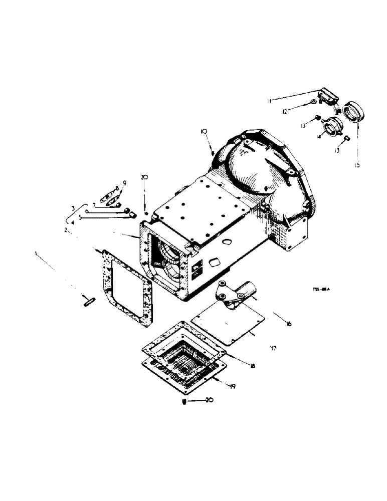 Схема запчастей Case IH 434 - (6-049) - FULL FORWARD AND REVERSE ATTACHMENT, CLUTCH HOUSING - ATTACHMENTS (06) - POWER TRAIN