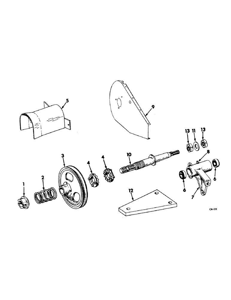 Схема запчастей Case IH 1000 - (K-13) - HITCH PARTS, FOR USE WITH HAY CONDITIONER 