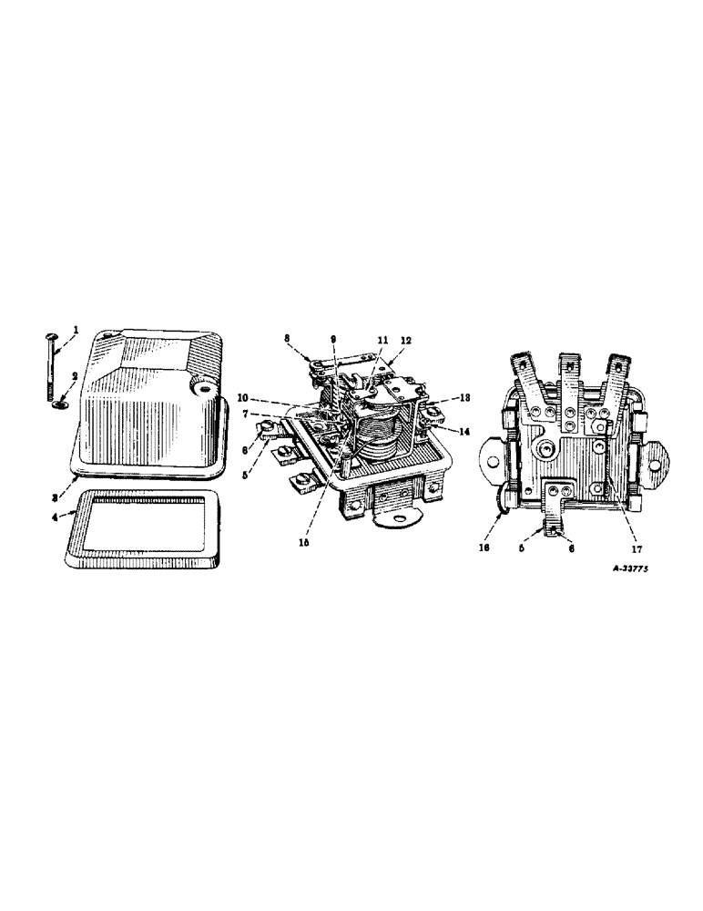 Схема запчастей Case IH 330 - (079) - ELECTRICAL SYSTEM, VOLTAGE REGULATOR, DELCO-REMY Lubrication System