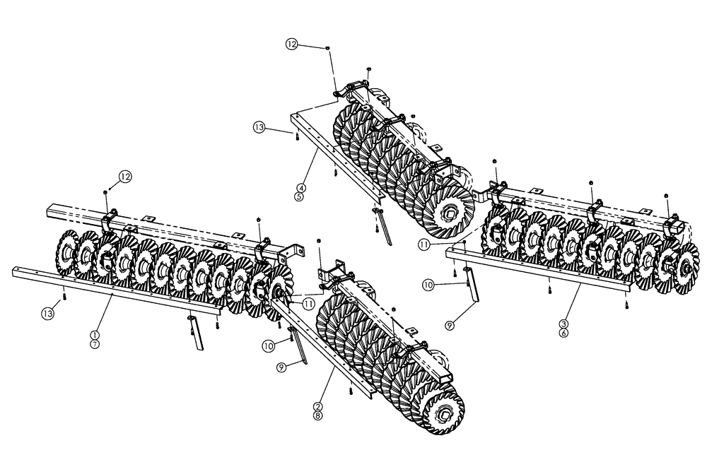 Схема запчастей Case IH 330 TRUE-TANDEM - (75.200.13) - 7-1/2 INCH WING GANG SCRAPER PARTS - SERIAL NUMBER JFH0043970 AND AFTER (75) - SOIL PREPARATION