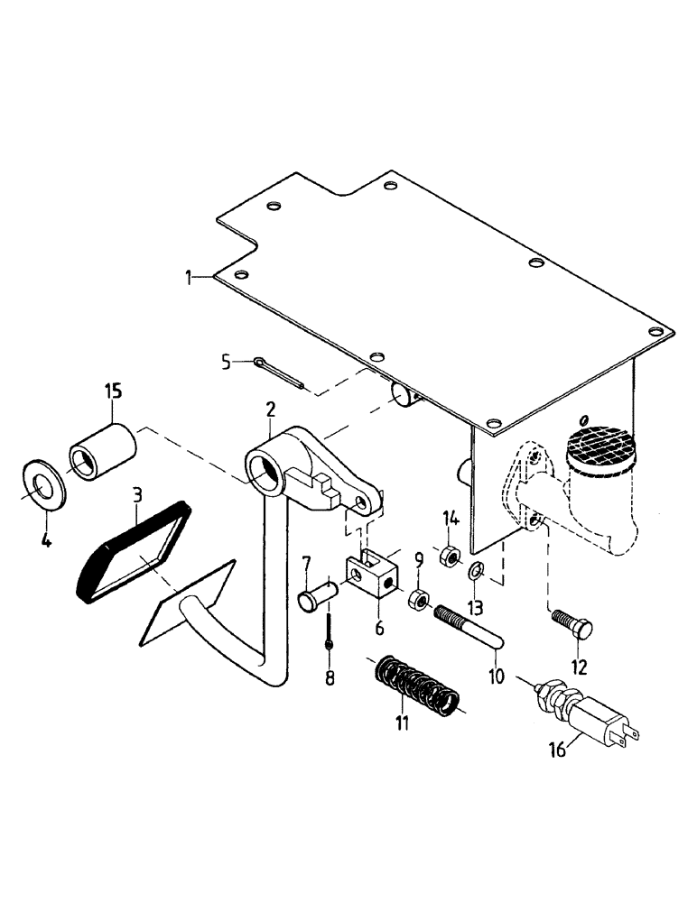 Схема запчастей Case IH AUSTOFT - (A02-06) - BRAKE PEDALS Mainframe & Functioning Components