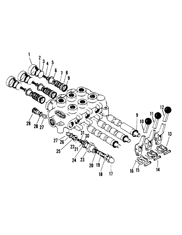 Схема запчастей Case IH STEIGER - (08-20) - HYDRAULIC VALVES - GRESEN 2 & 3 BANK (07) - HYDRAULICS