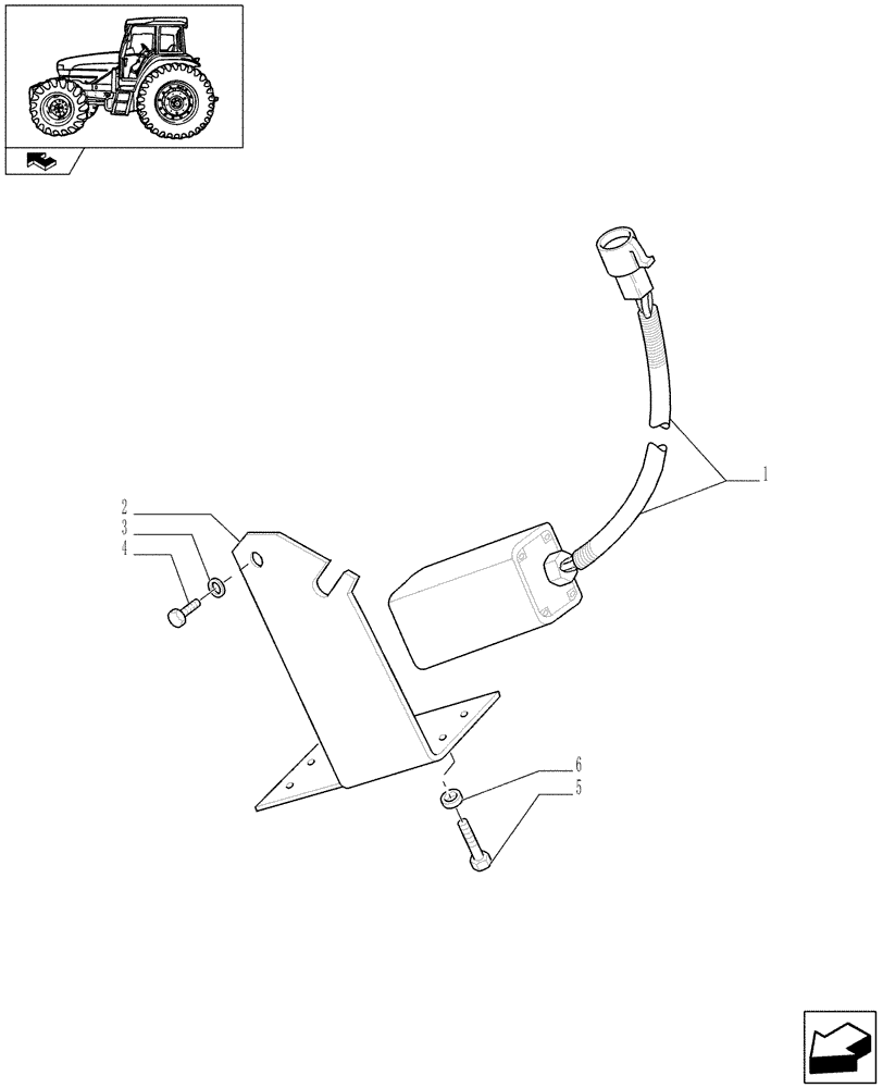 Схема запчастей Case IH FARMALL 105U - (1.75.1) - HYDRAULIC LIFT FOR POWER SHUTTLE WITH EDC AND RADAR - RADAR - W/CAB (VAR.330753-331753) (06) - ELECTRICAL SYSTEMS