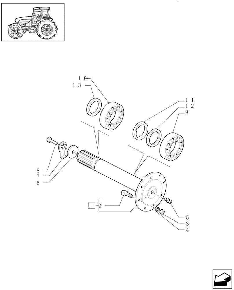 Схема запчастей Case IH JX1070U - (1.48.1[02]) - FINAL DRIVE, GEARS AND SHAFTS (05) - REAR AXLE