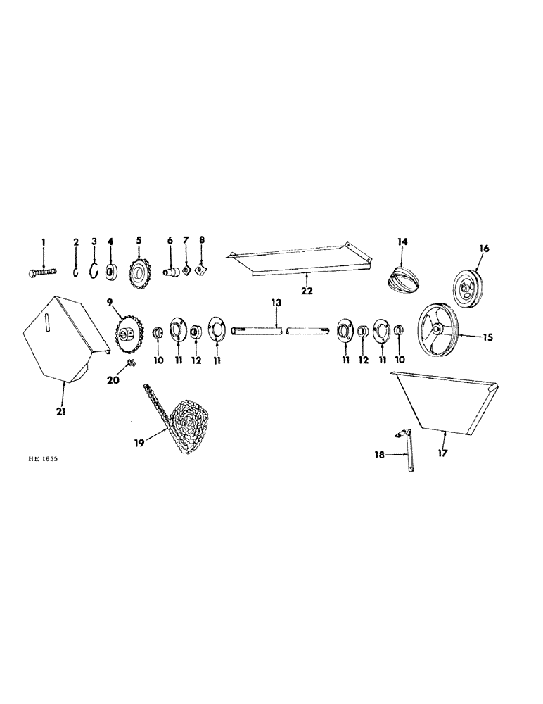 Схема запчастей Case IH 210 - (P-06) - HAY CONDITIONER, HAY CONDITIONER DRIVE PARTS, USE W/10-1/2 FT. PLATFORM AND PICK UP REEL Hay Conditioner