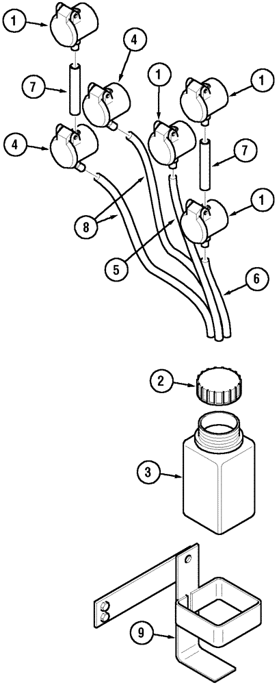 Схема запчастей Case IH CX70 - (08-10) - SPILLAGE COLLECTORS (08) - HYDRAULICS