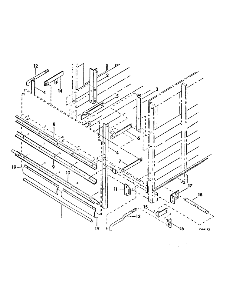 Схема запчастей Case IH 110 - (D-20) - REAR ENDGATE, FOR BOXES W/PIT FILLER ATTACHMENT 