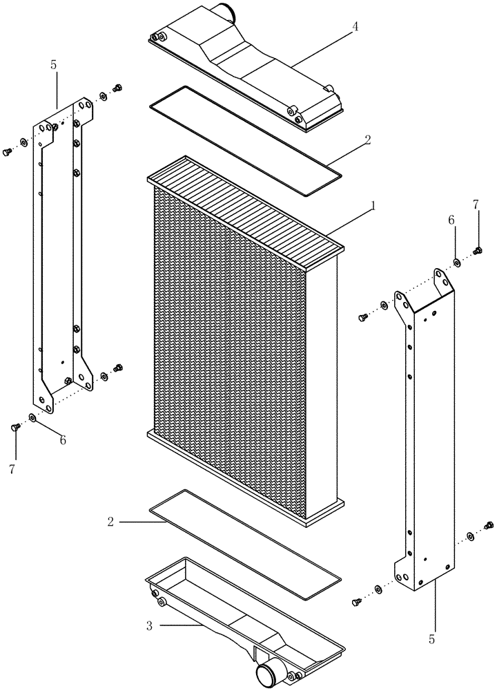 Схема запчастей Case IH MX230 - (02-02) - RADIATOR ASSEMBLY (02) - ENGINE