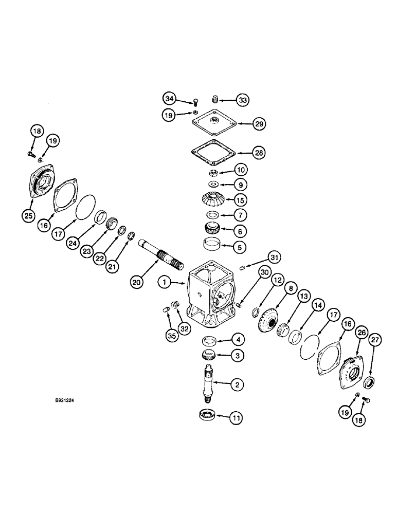 Схема запчастей Case IH 2055 - (9A-32) - GEARBOX, DRUM DRIVE, LEFT-HAND (13) - PICKING SYSTEM