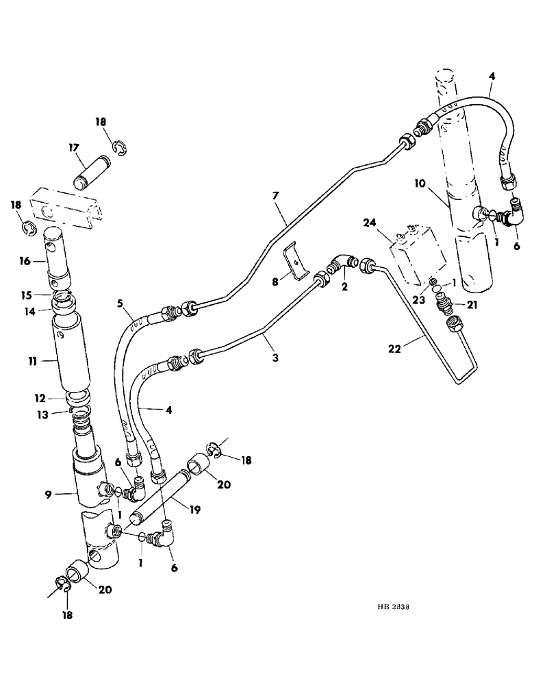 Схема запчастей Case IH 4000 - (10-09) - HYDRAULICS, HEADER HYDRAULIC LIFT SYSTEM (07) - HYDRAULICS