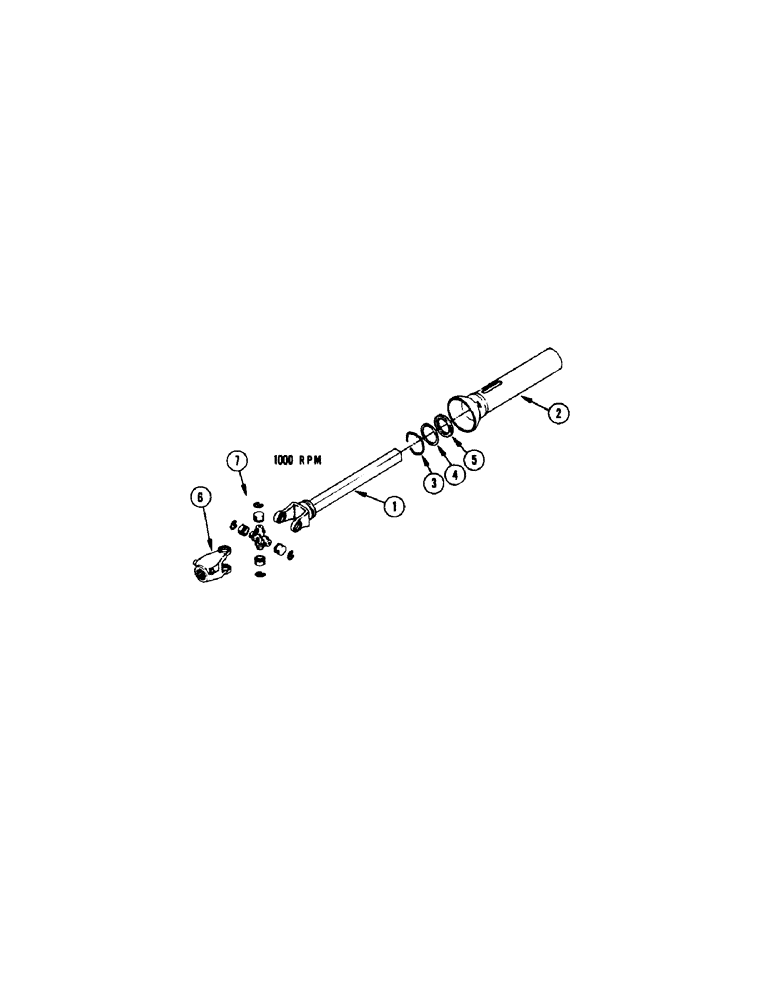 Схема запчастей Case IH 475 - (05A[A]) - PARTS FOR F35162 PTO SHAFT 