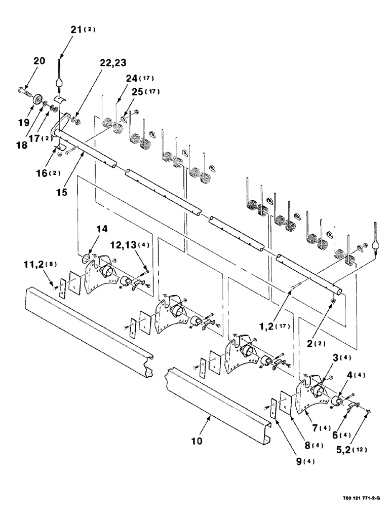 Схема запчастей Case IH 8380 - (6-08) - REEL BAT AND TINE TUBE ASSEMBLY, TINE TUBE ASSEMBLY B (09) - CHASSIS