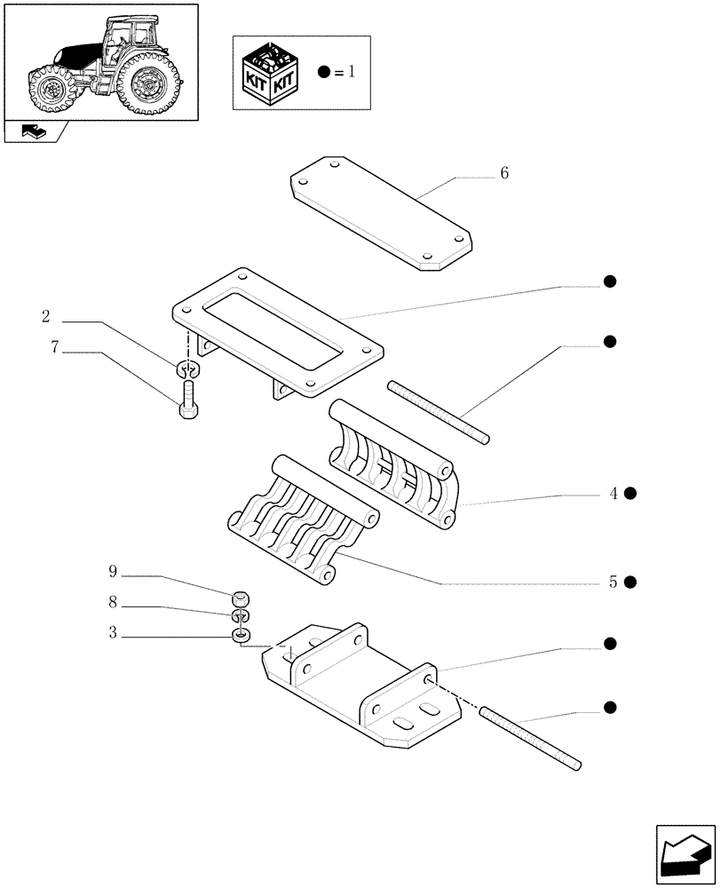 Схема запчастей Case IH FARMALL 85U - (1.83.0[04]) - HOODS (08) - SHEET METAL