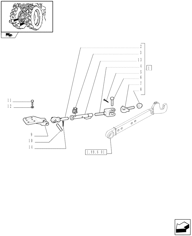 Схема запчастей Case IH PUMA 225 - (1.89.9) - LATERAL STABILIZERS "CBM" (09) - IMPLEMENT LIFT