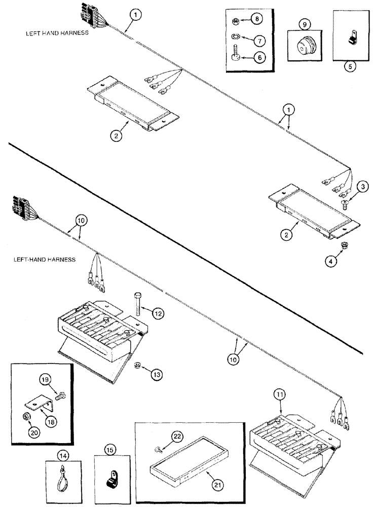 Схема запчастей Case IH 2377 - (04-26) - HARNESS - CHAFFER AND ROTOR (06) - ELECTRICAL