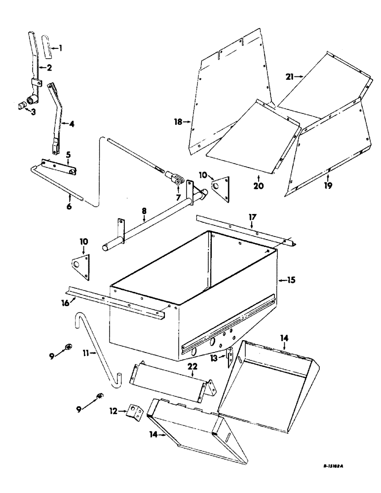 Схема запчастей Case IH 95 - (19-17) - BASKET AND CONVEYOR, BOLL BOX AND CONTROLS Basket & Conveyor