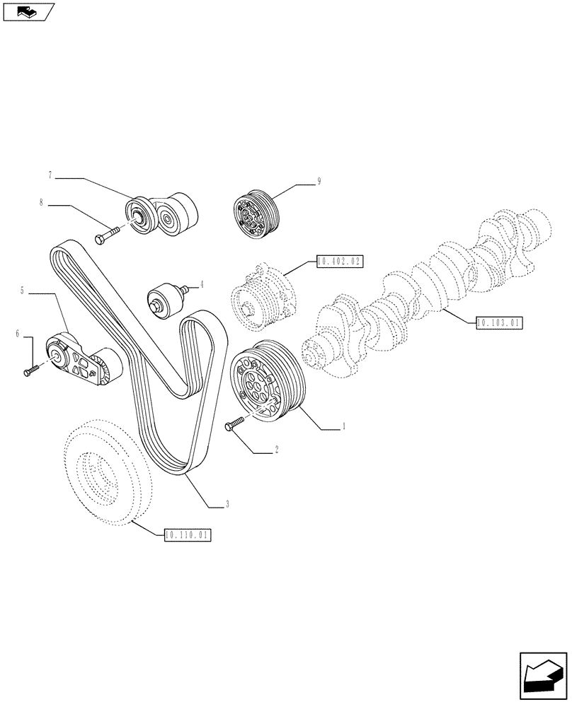 Схема запчастей Case IH F3BFE613D A012 - (10.114.01) - POWER TAKE OFF (504254436-504087154-5801465774) (10) - ENGINE