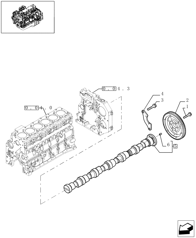 Схема запчастей Case IH F4HE9684J J102 - (0.12.0[01]) - CAMSHAFT - TIMING CONTROL (504101885) 