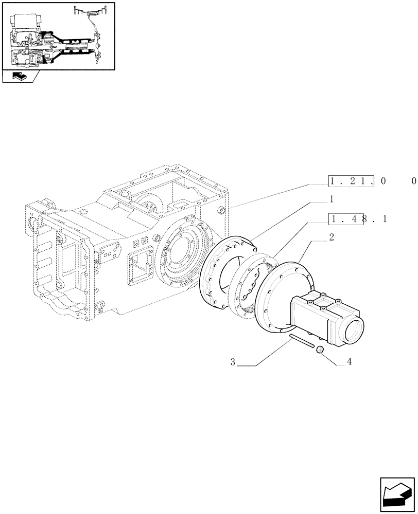 Схема запчастей Case IH MAXXUM 110 - (1.48.0) - SIDE REDUCTION UNIT (FINAL DRIVE) HOUSING AND COVERS (05) - REAR AXLE