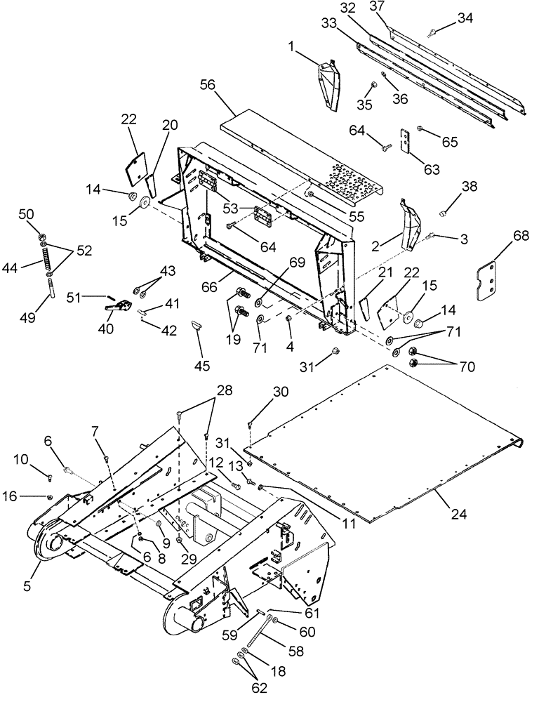 Схема запчастей Case IH 2388 - (09A-15) - FEEDER - HOUSING AND ADAPTER (13) - FEEDER