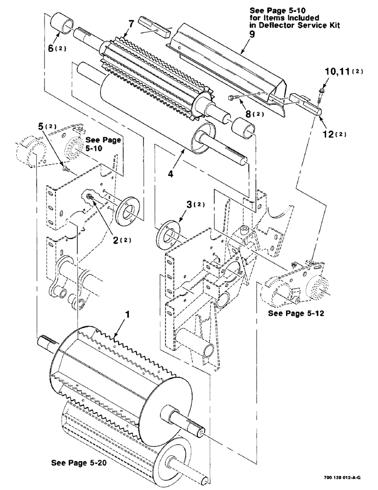 Схема запчастей Case IH 8750 - (5-08) - FEEDROLL ASSEMBLY, SERIAL NUMBER CFH0071101 THRU CFH0071420 (09) - CHASSIS